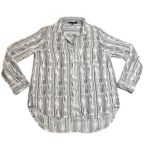 Velvet Heart Black and White Button Down Shirt - Picture 1 of 11